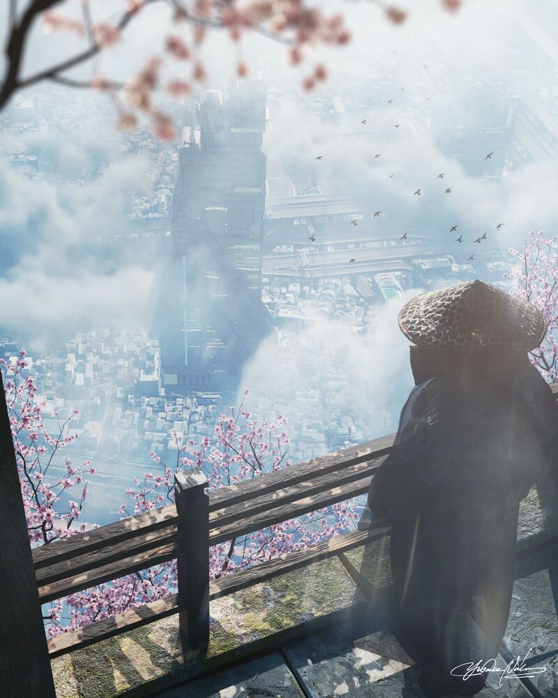 Between Tradition and Tomorrow - a Digital Art by Yusuke Nakamae